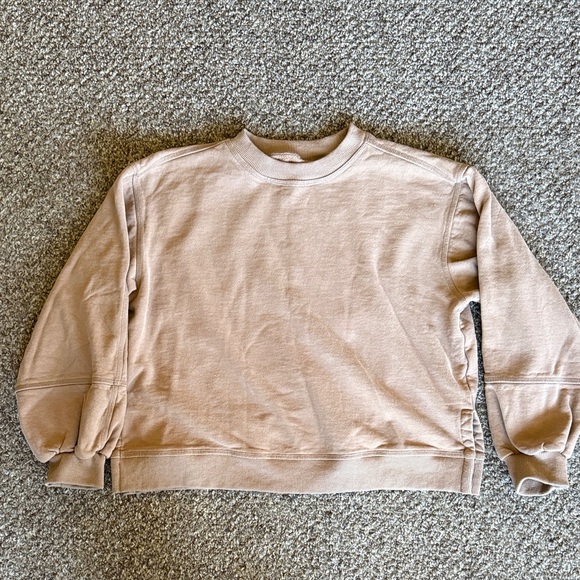 Mod Ref Ribbed Tan Knit Sweatshirt - Picture 1 of 5